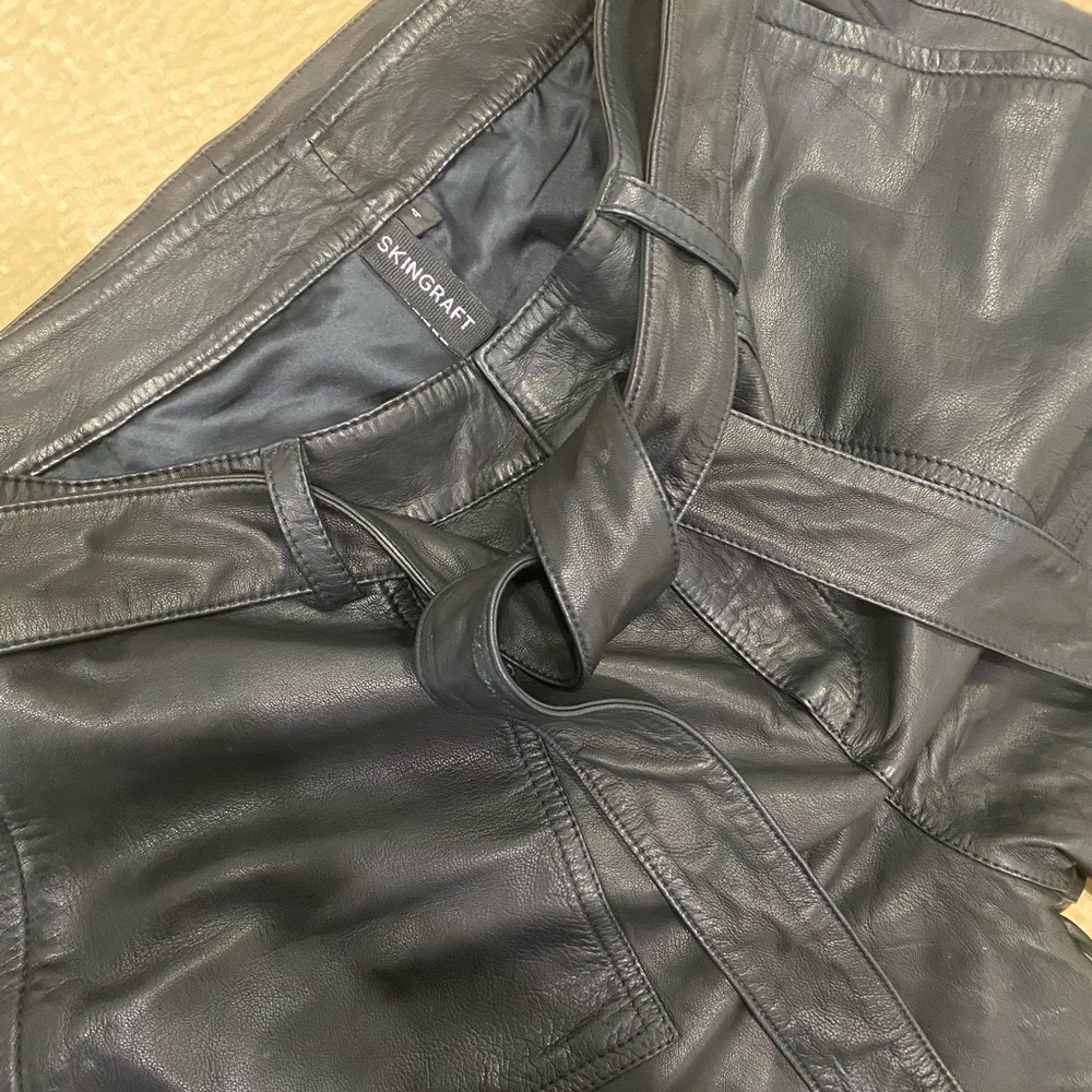 Skingraft Leather Shorts